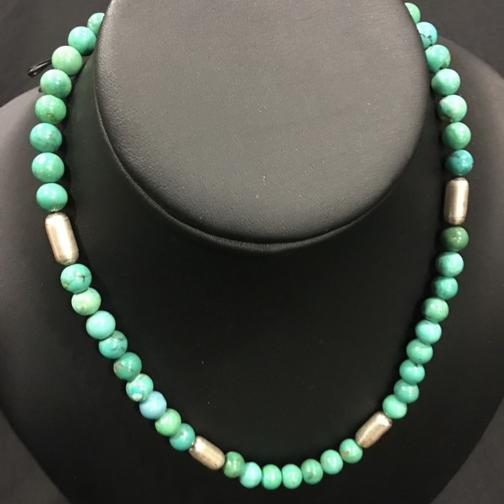 Native American Turquoise and Sterling Necklace